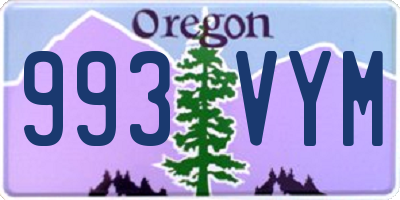 OR license plate 993VYM