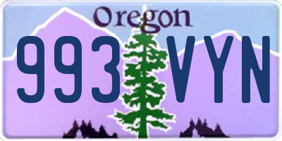 OR license plate 993VYN