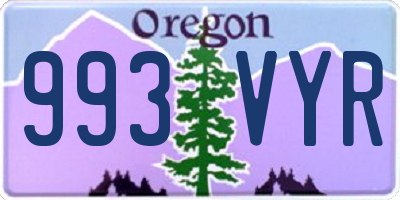 OR license plate 993VYR