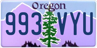 OR license plate 993VYU