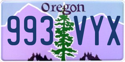 OR license plate 993VYX