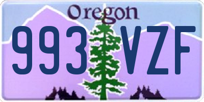 OR license plate 993VZF