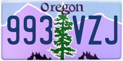 OR license plate 993VZJ