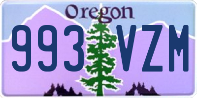 OR license plate 993VZM