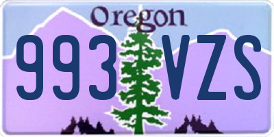 OR license plate 993VZS