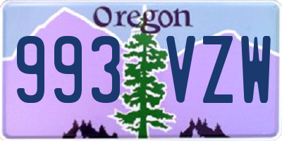 OR license plate 993VZW
