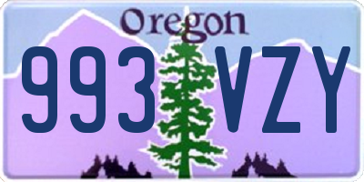 OR license plate 993VZY
