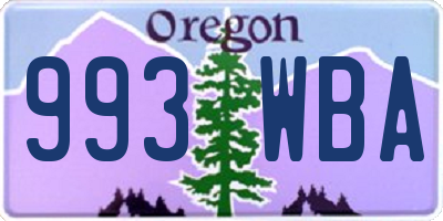 OR license plate 993WBA