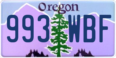 OR license plate 993WBF