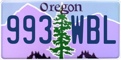 OR license plate 993WBL