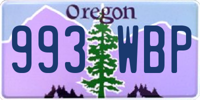 OR license plate 993WBP