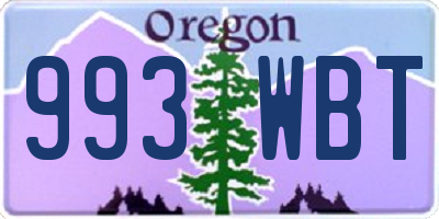OR license plate 993WBT