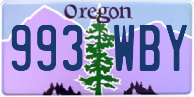 OR license plate 993WBY