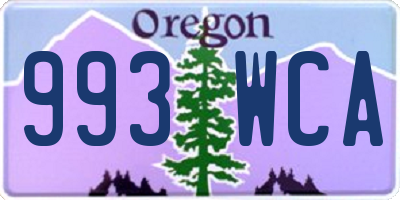OR license plate 993WCA