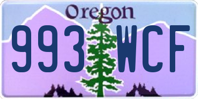 OR license plate 993WCF