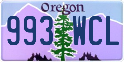 OR license plate 993WCL