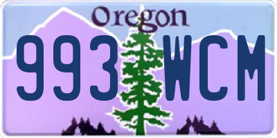 OR license plate 993WCM