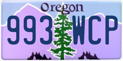 OR license plate 993WCP