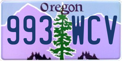 OR license plate 993WCV