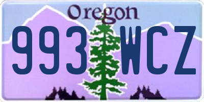 OR license plate 993WCZ