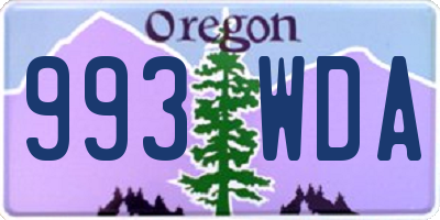 OR license plate 993WDA