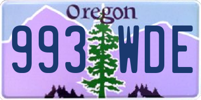 OR license plate 993WDE
