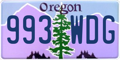 OR license plate 993WDG
