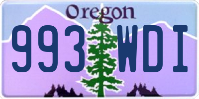 OR license plate 993WDI