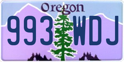OR license plate 993WDJ
