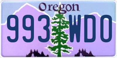 OR license plate 993WDO