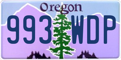 OR license plate 993WDP