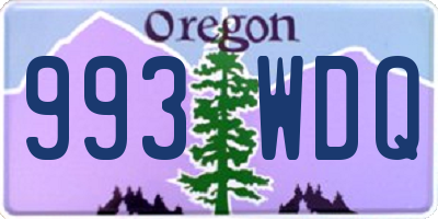 OR license plate 993WDQ