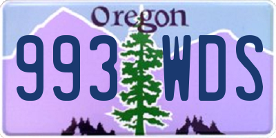 OR license plate 993WDS
