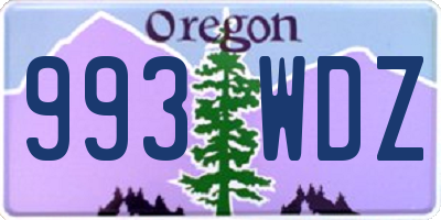 OR license plate 993WDZ