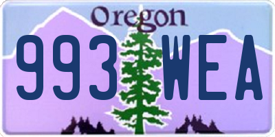 OR license plate 993WEA