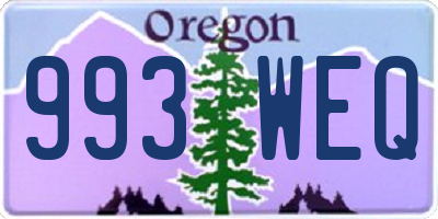 OR license plate 993WEQ