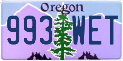 OR license plate 993WET