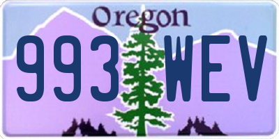 OR license plate 993WEV
