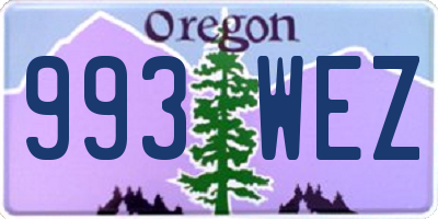 OR license plate 993WEZ
