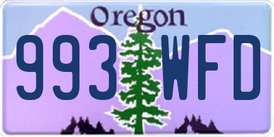 OR license plate 993WFD