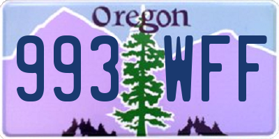 OR license plate 993WFF