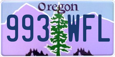 OR license plate 993WFL
