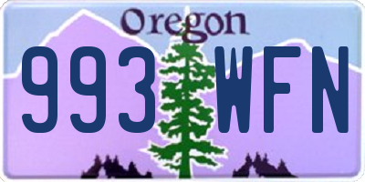 OR license plate 993WFN