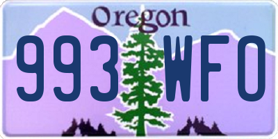 OR license plate 993WFO