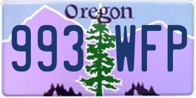 OR license plate 993WFP