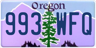OR license plate 993WFQ