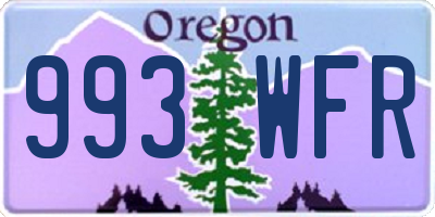 OR license plate 993WFR