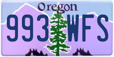 OR license plate 993WFS
