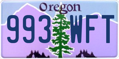 OR license plate 993WFT
