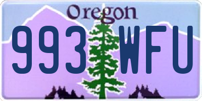 OR license plate 993WFU